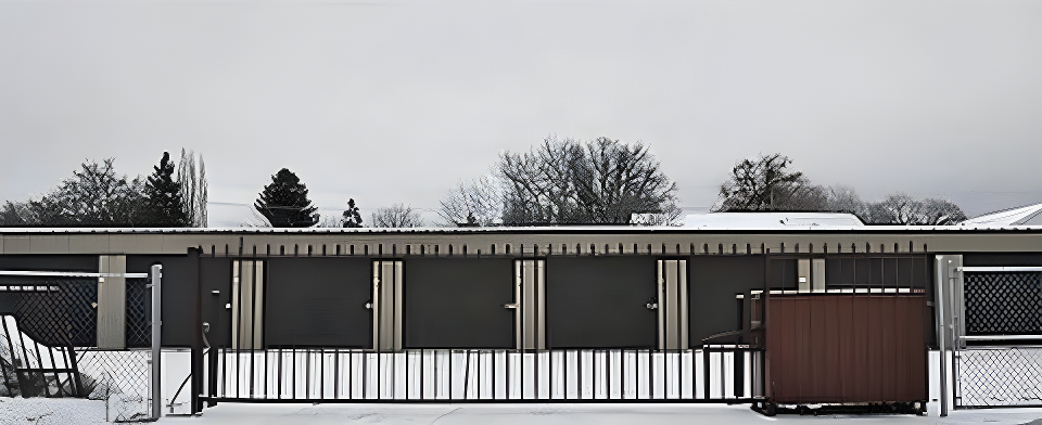 The secure entrance gate at 3rd Avenue Storage